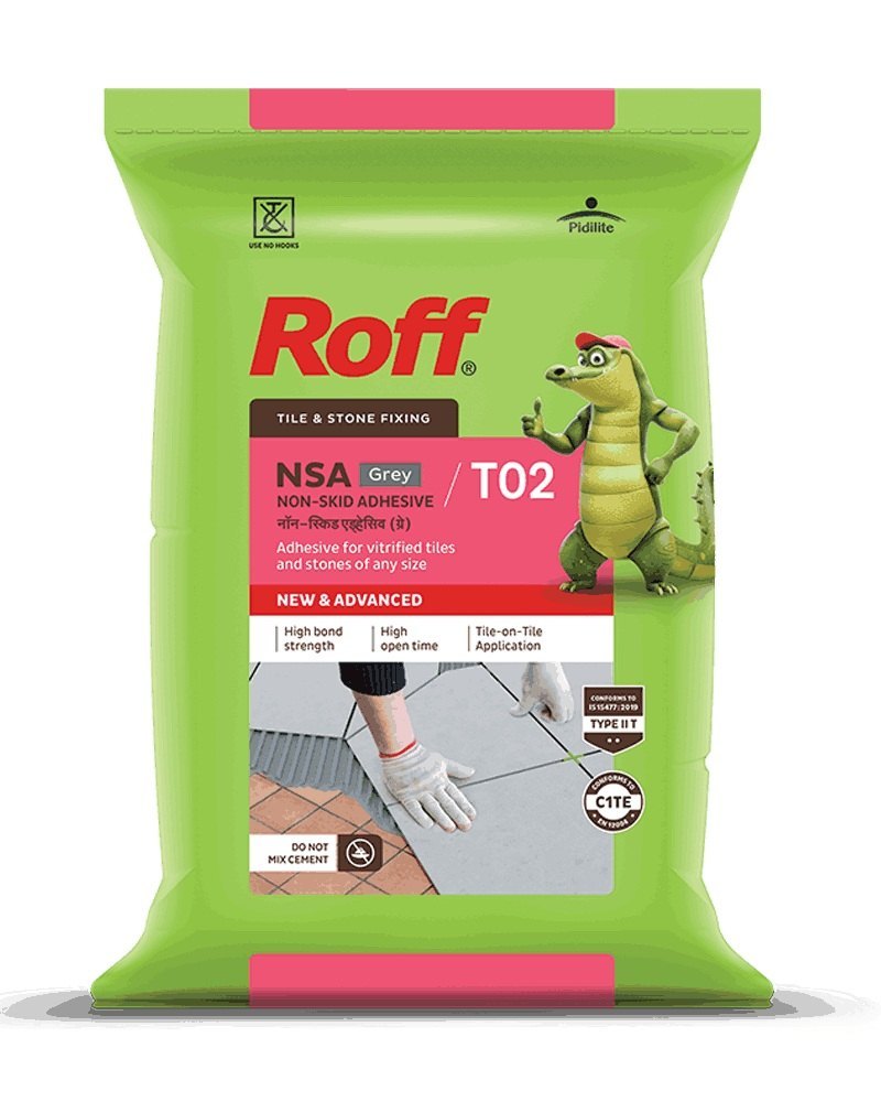 Roff T02 NSA Tile Adhesive, Grey, 30 Kg Bag